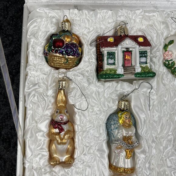 Old World Christmas Bride's Ornament Set of 12 Collection Wedding Gift Box - Picture 2 of 14